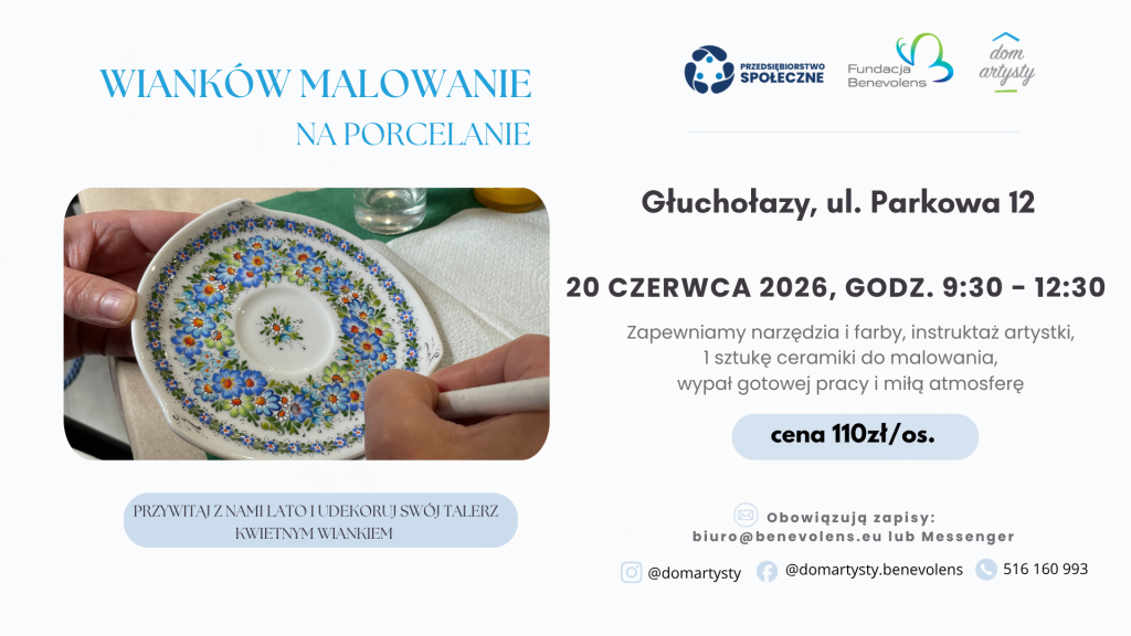 Zajęcia artystyczne malowania porcelany 20.06.26