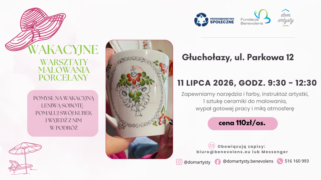 zajęcia artystyczne - malowanie porcelany wzorem opolskim 11.07.26